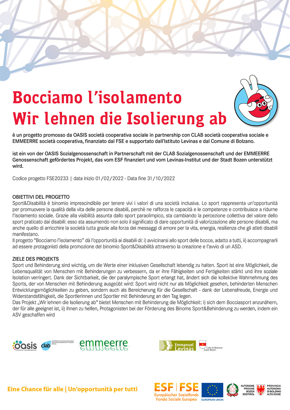 Progetto Bocciamo l’isolamento